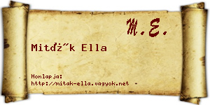Miták Ella névjegykártya